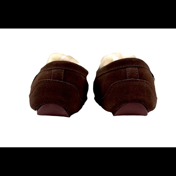 FIRESIDE BY DEARFOAMS Men's Genuine Shearling Moccasin Brown - Size 10 NEW - Picture 4 of 8